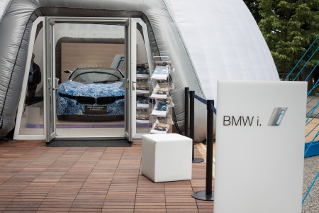 MILAN, ITALY - JUNE 1: Presentation of BMW i8 prototype at Wired next fest, festival of innovation and creativity in Milan on JUNE 1, 2013のeditorial素材