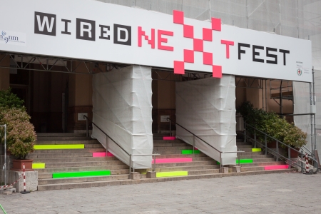 MILAN, ITALY - JUNE 1: Wired next fest entrance at Innovation Park, festival of innovation and creativity in Milan on JUNE 1, 2013のeditorial素材