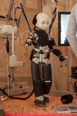 MILAN, ITALY - JUNE 1: Presentation of icub robot at Wired next fest, festival of innovation and creativity in Milan on JUNE 1, 2013のeditorial素材