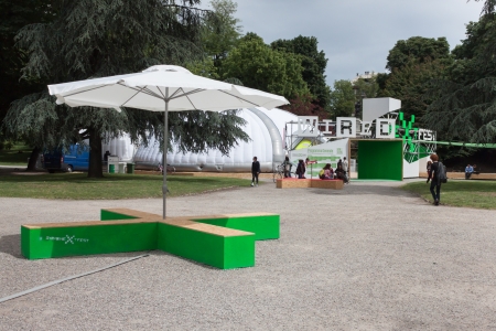 MILAN, ITALY - JUNE 1: Wired next fest entrance at Innovation Park, festival of innovation and creativity in Milan on JUNE 1, 2013のeditorial素材