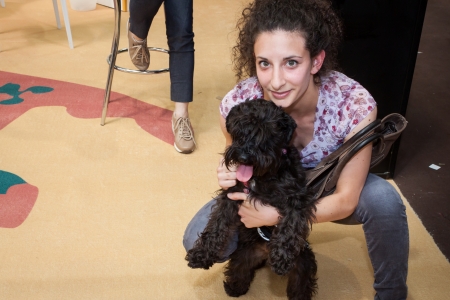 MILAN, ITALY - JUNE 8: People and dogs visit Quattrozampe in fiera exhibition, important event dedicated to dogs and their owners in Milan on JUNE 8, 2013.のeditorial素材