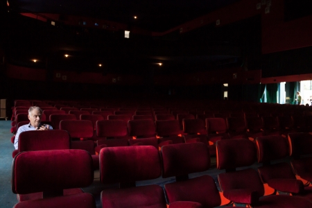 MILAN, ITALY - JUNE 18: Activists occupy the Maestoso movie theater, abandoned since 2007, to protest against the lack of social spaces in Milan on JUNE 18, 2013.のeditorial素材