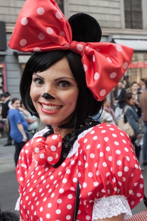 MILAN, ITALY - JUNE 29: Thousands of people march in the city streets for the annual gay pride parade, claiming equality and legal rights in Milan on JUNE 29, 2013のeditorial素材