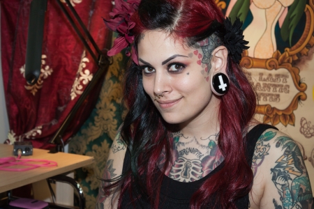 MILAN, ITALY - JUlY 6: People visit Tatuami, important event dedicated to the world of tattoos in Milan on JUlY 6, 2013のeditorial素材