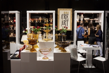 MILAN, ITALY - SEPTEMBER, 12  People visit Macef home international show, point of reference for all those in the sector of interior design and architecture in Milan on September 12, 2013 のeditorial素材