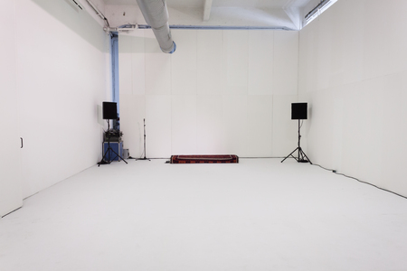 MILAN, ITALY - OCTOBER 11  Empty meditation room at Yoga Festival 2013, event dedicated to yoga, meditation and healthy lifestyle on OCTOBER 11, 2013 in Milan のeditorial素材