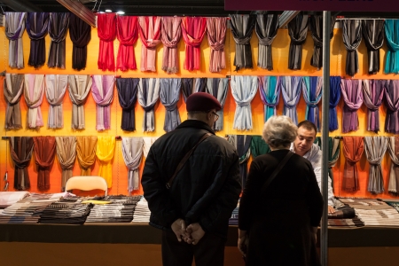 MILAN, ITALY - NOVEMBER 1  People visit Weekend Donna 2013, event dedicated to women and their passions on NOVEMBER 1, 2013 in Milan のeditorial素材