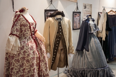 MILAN, ITALY - NOVEMBER 1  Period costumes at Weekend Donna 2013, event dedicated to women and their passions on NOVEMBER 1, 2013 in Milan のeditorial素材
