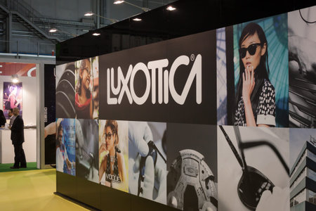 MILAN, ITALY - MARCH 1: Luxottica stand at Mido, international exhibition for optics, optometry and...