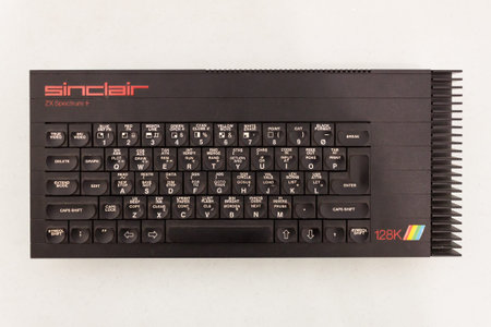 MILAN, ITALY - MARCH 30: Vintage computer keyboard on display at Robot and Makers Milano Show, event...