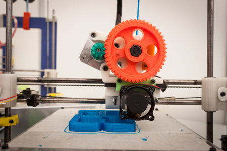 MILAN, ITALY - MARCH 30: 3d printer on display at Robot and Makers Milano Show, event dedicated to robotics and makers on MARCH 30, 2014 in Milan.のeditorial素材