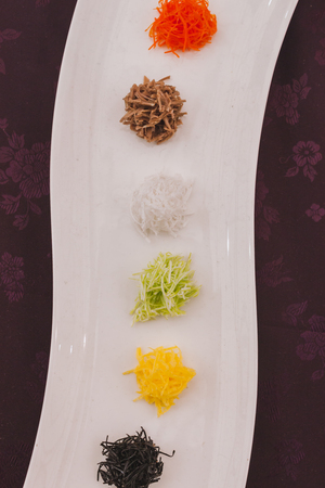 MILAN, ITALY - APRIL 27: Japanese food on dispaly at Orient Festival, event dedicated to Oriental culture and traditions on APRIL 27, 2014 in Milan.のeditorial素材