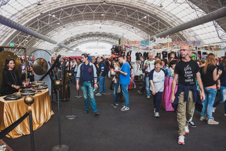MILAN, ITALY - APRIL 27: People visit Orient Festival, event dedicated to Oriental culture and...
