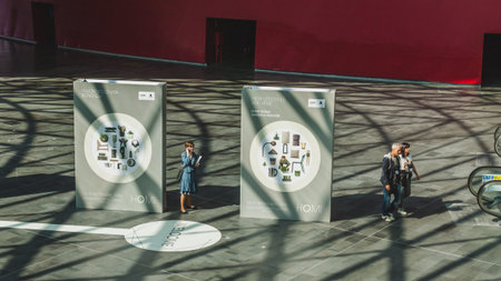 MILAN, ITALY - SEPTEMBER 13: People visit HOMI, home international show and point of reference for...