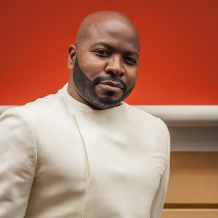 MILAN, ITALY - SEPTEMBER 19: Man outside Missoni fashion shows building for Milan Women's Fashion Week on SEPTEMBER 19, 2014 in Milan.のeditorial素材