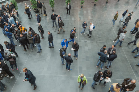 MILAN, ITALY - NOVEMBER 5: People visit EICMA, international motorcycle exhibition on NOVEMBER 5,...