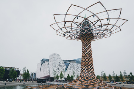 MILAN, ITALY - MAY 1: The Tree of Life at Expo, universal exposition on the theme of food on MAY 1, 2015 in Milan.のeditorial素材