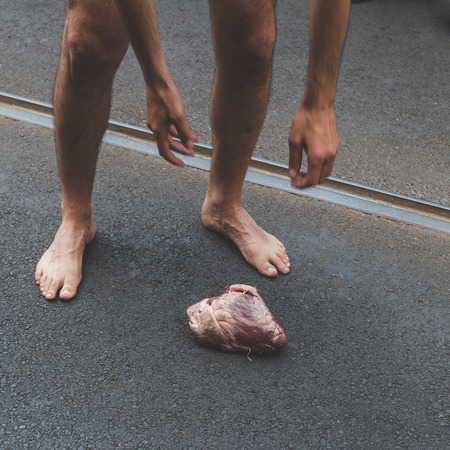 MILAN, ITALY - JUNE 27: Artist Nicola Mette during his performance at the gay pride parade in Milan JUNE 27, 2015. Thousands of people march in the city streets for the annual gay pride parade, claiming equality and legal rights.のeditorial素材