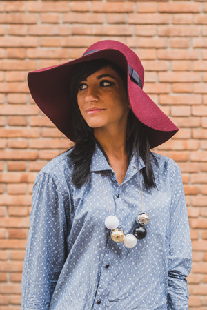 MILAN, ITALY - SEPTEMBER 27: People gather outside Laura Biagiotti fashion show building for Milan Women's Fashion Week on SEPTEMBER 27, 2015  in Milan.のeditorial素材