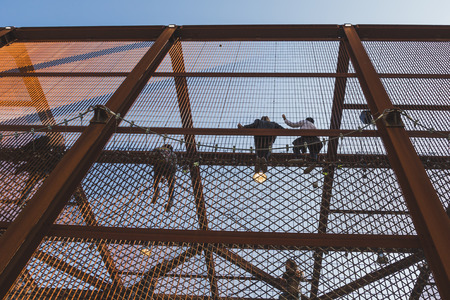 MILAN, ITALY - OCTOBER 31: People visit Expo, universal exposition on the theme of food on OCTOBER 31, 2015 in Milan.のeditorial素材