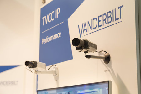 MILAN, ITALY - NOVEMBER 5: Security cams on display at Sicurezza, leading international event in the...