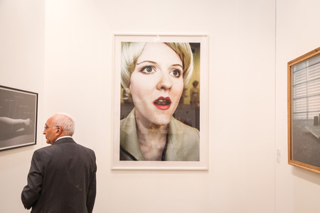 MILAN, ITALY - APRIL 8: People visit Miart, international exhibition of modern and contemporary art on APRIL 8, 2016 in Milan.のeditorial素材