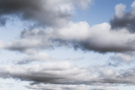 Beautiful clouds in summer blue sky