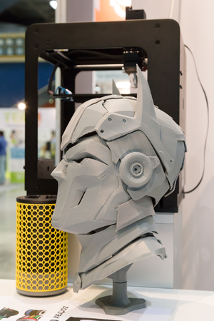 MILAN, ITALY - JUNE 7, 2016: 3d printed object on display at Technology Hub, international event for innovative and futuristic technologies serving business.のeditorial素材