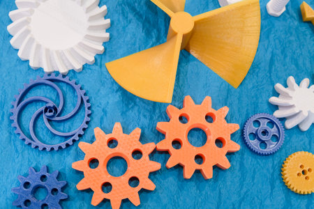 MILAN, ITALY - JUNE 7, 2016: 3d printed objects on display at Technology Hub, international event for innovative and futuristic technologies serving business.のeditorial素材