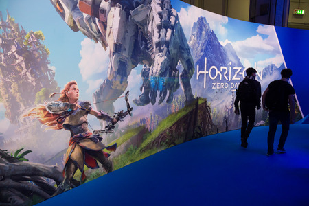 MILAN, ITALY - OCTOBER 14: People visit Games Week 2016, event dedicated to video games and electronic entertainment on OCTOBER 14, 2016 in Milan.のeditorial素材