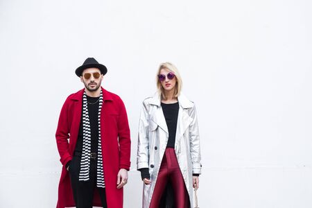 MILAN, ITALY - JANUARY 15: Fashionable people gather outside Damir Doma fashion show building during Milan Men's Fashion Week on JANUARY 15, 2017 in Milan.のeditorial素材