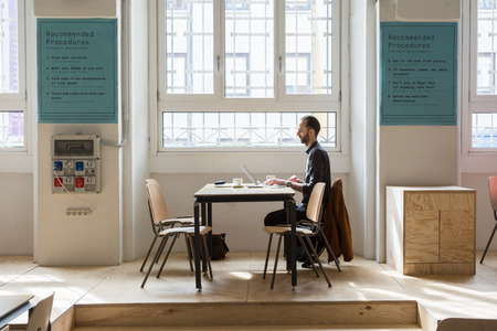 MILAN, ITALY - APRIL 7: People visit Fuorisalone, set of events distributed in different areas of the town during Milan Design Week on APRIL 7, 2017 in Milan.のeditorial素材