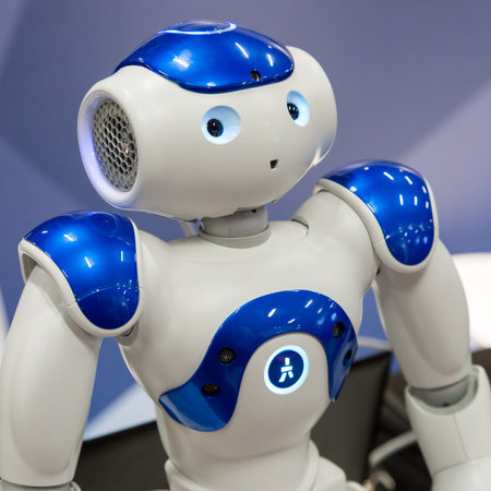 MILAN, ITALY - APRIL 21, 2017: Robot on display at Technology Hub, international event for...