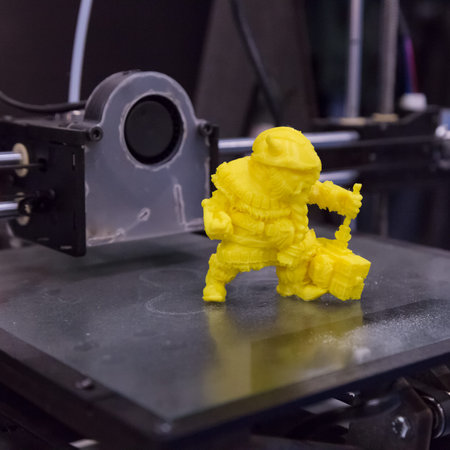 MILAN, ITALY - APRIL 21, 2017: 3d printed object on display at Technology Hub, international event...