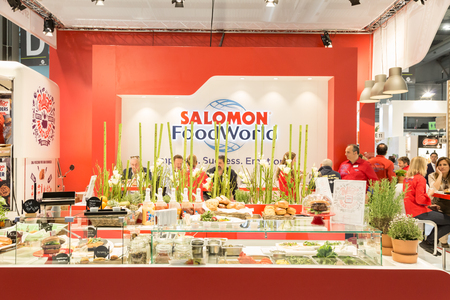 MILAN, ITALY - MAY 9: People visit Tuttofood, world food exhibition on MAY 9, 2017 in Milan.のeditorial素材
