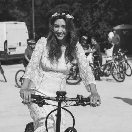 MILAN, ITALY - MAY 14: Thousands of people take part in the Cyclopride Day, event dedicated to bicycles and sustainable mobility on MAY 14, 2017 in Milan.のeditorial素材