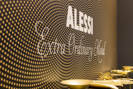 MILAN, ITALY - JANUARY 26: Detail of Alessi stand at HOMI, home international show and point of reference for all those in the sector of interior design on JANUARY 26, 2018 in Milan.のeditorial素材