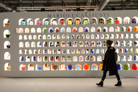 MILAN, ITALY - JANUARY 26: People visit HOMI, home international show and point of reference for all those in the sector of interior design on JANUARY 26, 2018 in Milan.のeditorial素材