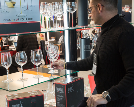 MILAN, ITALY - JANUARY 26: People visit HOMI, home international show and point of reference for all those in the sector of interior design on JANUARY 26, 2018 in Milan.のeditorial素材