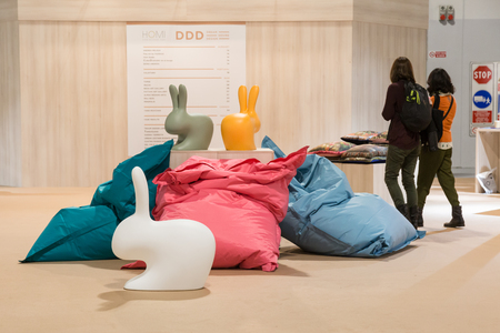 MILAN, ITALY - JANUARY 26: People visit HOMI, home international show and point of reference for all those in the sector of interior design on JANUARY 26, 2018 in Milan.のeditorial素材
