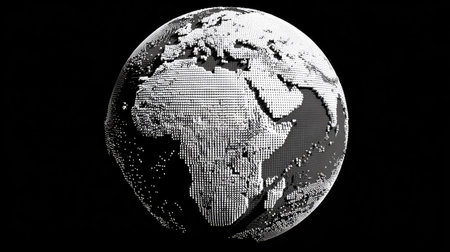 Earth from space on a black background. Elements of this image furnished by NASAの素材