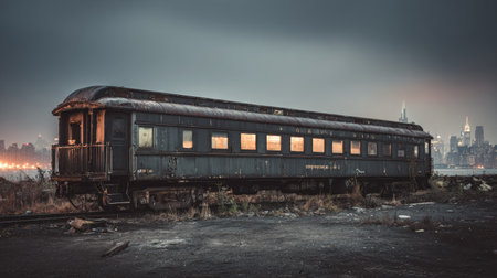 Abandoned train station in New York City, United States.の素材