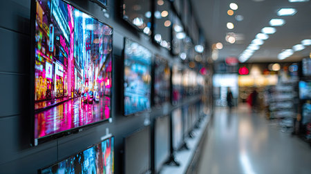 Blurred image of shopping mall and bokeh light background.の素材