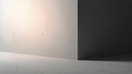 Empty room with concrete wall and sunlight. Mock up, 3D Renderの素材