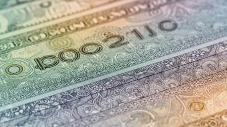 Macro shot of United States dollar banknotes. Money background.の素材