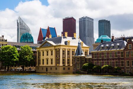 The skyline of modern Haagの写真素材