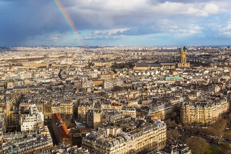 Les Invalides landscape with rainbowの写真素材