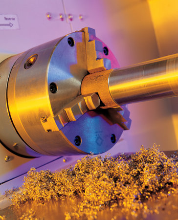 preform as a cylinder and the lathe clamp