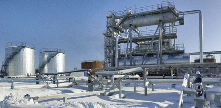 equipment for collection and initial purification of crude oil.のeditorial素材