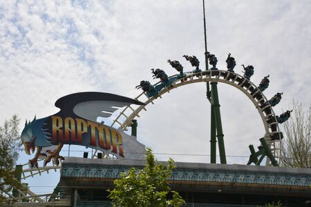 amazing roller coaster in Santiago, Chileのeditorial素材